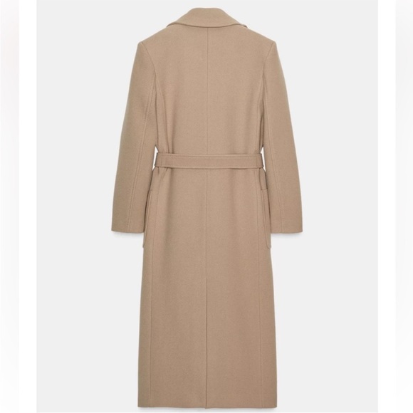 ZARA WOOL BLEND BELTED COAT - Picture 10 of 13